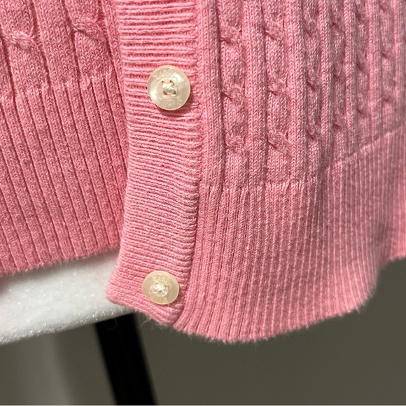 Lilly Pulitzer Soft Knit Button Front Crewneck Cardigan and Tank Top Pink - Picture 5 of 13